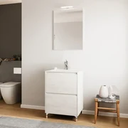 Mobile bagno LINDA100 Bianco 8210 con lavabo e specchio