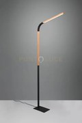 Norris piantana led 11w 1400lm, 3000k metallo nero e legno flessibi...