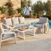 PERCY - salotto da giardino in alluminio 5 posti