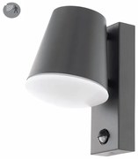 Applique design da esterno Caldiero nero con sensore di movimento IP44 1X E27 EGLO