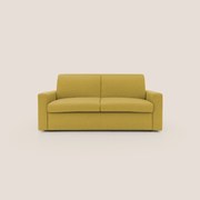 Kansas Divano letto matrimoniale alto 20 cm in tessuto impermeabile misto cotone T13 giallo