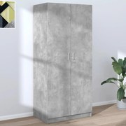 Armadio grigio cemento 80x52x180 cm in truciolato