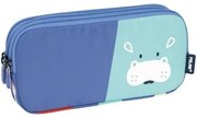 Astuccio Scuola Milan Animals Azzurro 20 x 11 x 6,5 cm