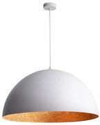 Lampadario a sospensione con filo SFERA 1xE27/60W/230V diametro 50 cm bianco/rame