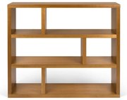 Libreria in legno esotico 120x105 cm Dublin - TemaHome