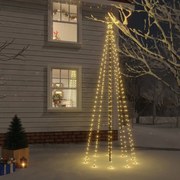 Albero di Natale con Puntale e LED di varie intensità e altezze, Bianco Caldo / 300 cm / 310