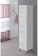 Colonna Portasciugamani a Terra 154 cm Un'Anta Cinque Cassetti Feridras "Stella" Grigio