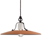 Lampadario Classico Bologna Metallo E Ceramica Nero Sfumato Rame 40Cm 1 Luce E27