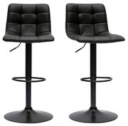 Sgabelli da bar regolabili design nero (set di 2) MAXWELL