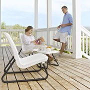 Set Mobili Da Patio 3 Pz Rio Bianco 218155 /
