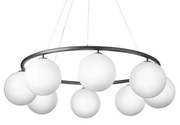 Nuura - Miira 8 Circolare Lampadario Rock Grey/Bianco Opale Nuura