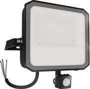 Faro LED 100W IP65 Nero con Sensore di Movimento e OSRAM chip LED Colore Bianco Naturale 4.000K