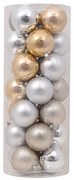 Palline decorative Oro e Argento per Albero di Natale Confezione 28 pz Viscio