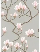 Cole & Son Carta da parati Magnolia - Grau/ Altrosa/ Weiß