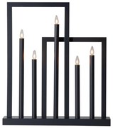 Eglo 410952 - Candeliere natalizio FRAME 5xE10/3W/230V nero