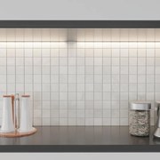 Mosaico in gres porcellanato Venus bianco lucido L 30 x L 30cm x Sp. 9 mm, 7 pezzi