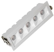 Faro LED da Incasso 12W, Foro 140x35mm, Bianco Colore Bianco Caldo 3.000K