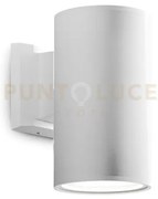 Ges1004- applique in alluminio 1 luce attacco e27 colore bianco ip65