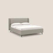 Nadine letto contenitore di design e comfort Italiano in tessuto impermeabile T19 panna