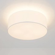 Plafoniera Quitani Gala, Ø 50 cm, chintz, bianco, Ø 50 cm