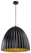 Lampadario a sospensione con filo TELMA 1xE27/60W/230V diametro 50 cm nero/oro