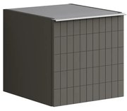 Struttura semi colonna da bagno Pixel 1 anta laccato opaco grigio carbone L 40 x H 40 x P 45.5 cm