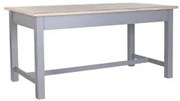 Tavolo da Pranzo DKD Home Decor Grigio Naturale Legno Legno di paulownia Legno MDF 161.5 x 81.5 x 78 cm 161,5 x 81,5 x 78 cm