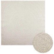 Tappeto Zızur Crema 200x200 Cm Aspetto Iuta Interni Ed Esterni /