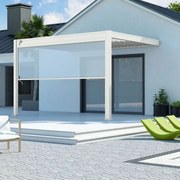 Tenda laterale manuale 4M per pergole Ombréa S2 - Bianco