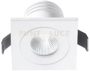 Gfa771c- faretto da incasso led 3000k 350lm 5w quadrato 5x5cm allum...