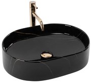 Lavabo da appoggio Rea Nadia 50 Black Stone