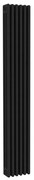 Radiatore acqua calda Comby in acciaio 3 colonne, 6 elementi, interasse 1735 mm, nero