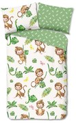 Set copripiumino e federa da bambini verde/beige in cotone per letto singolo 140x200 cm Play – Good Morning