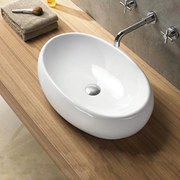 Lavabo D'Appoggio 60x40 Cm Rubicer "Break The Rules" Bianco Lucido