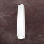 Plafoniera Moderna Cubica Area Metallo Bianco Metallo 1 Luce Gx53 50Cm