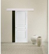 Porta scorrevole Chelsea in mdf bianco, L 93 x H 215 cm, con binario Alu/legno Reversibile