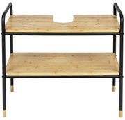 Mobile sotto lavabo in bambù nero/naturale 70x60 cm Loft - Wenko