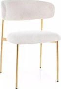 Sedia Elton Raven beige / oro – 56x46x80 cm