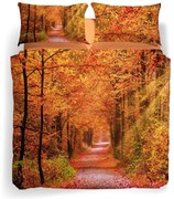 Completo Copripiumino in Cotone Autumn Leaves Matrimoniale