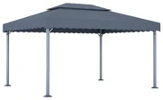 Gazebo 400x300 Cm Antracite Alluminio /