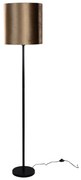 Lampada da Terra Nera con Paralume in Velluto Bronzo 40cm - Simplo