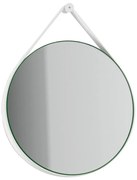 Specchio kiwi tondo in metallo bianco Ø 70 cm