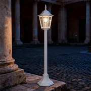 Paletto Lanterna Vintage 100cm E27 IP54 Bianco - Serie Tosca