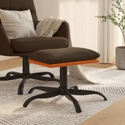 Poggiapiedi Marrone 60x60x36 Cm İn Tessuto E Similpelle /
