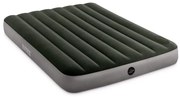 Materasso ad una piazza e mezza gonfiabile Intex airbed dura-beam standard downy' colore verde scuro con pompa a pedale, 137x191x25 cm - cod. 64762