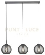 Balls 3lt bar pendant - metallo cromato e vetro fumé