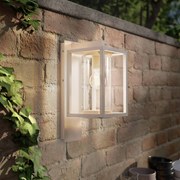 Applique da esterni Ferda Lucande, dimmerabile, Crema / Ambra, Alluminio, Moderno, Applique da esterni