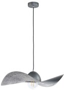 Lampadario a sospensione con filo KAPELLO 1xE27/60W/230V diametro 55 cm grigio/argento