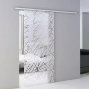 Porta scorrevole reversibile Armonia in alluminio bianco, L 76 x H 215 cm, con binario Atena