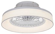 Ventilatore da soffitto bianco 47 cm con LED dimmerabile e telecomando - Emily